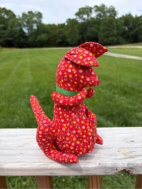 VTG Avon Kangaroo Stuffed Animal Cottagecore Grandmacore 90’s Floral Ribbon